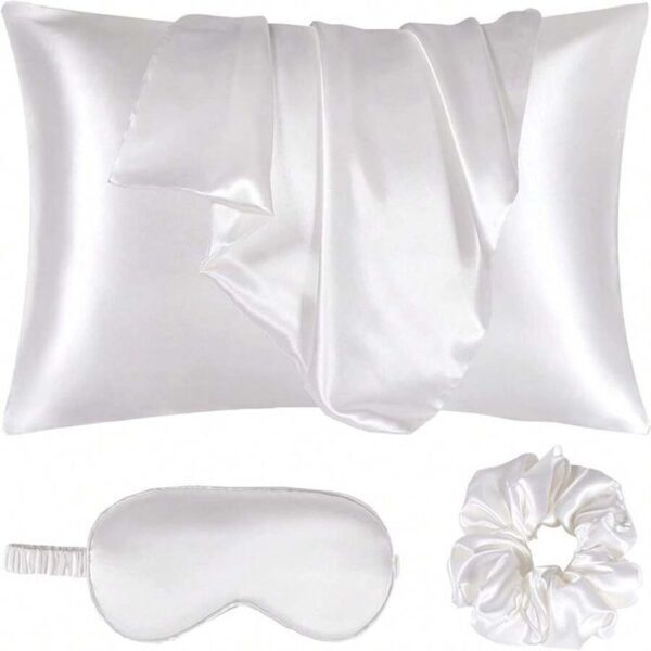 Satin Silk Pillow Case / Sleeping Mask / Scrunchy Gift Box - Image 5